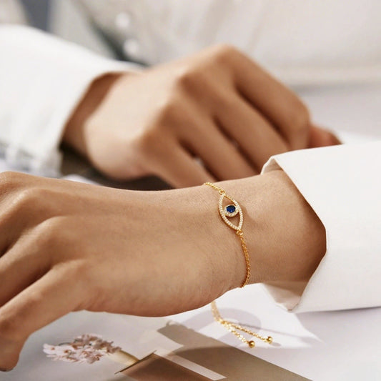 Evil Eye Slider Bracelet