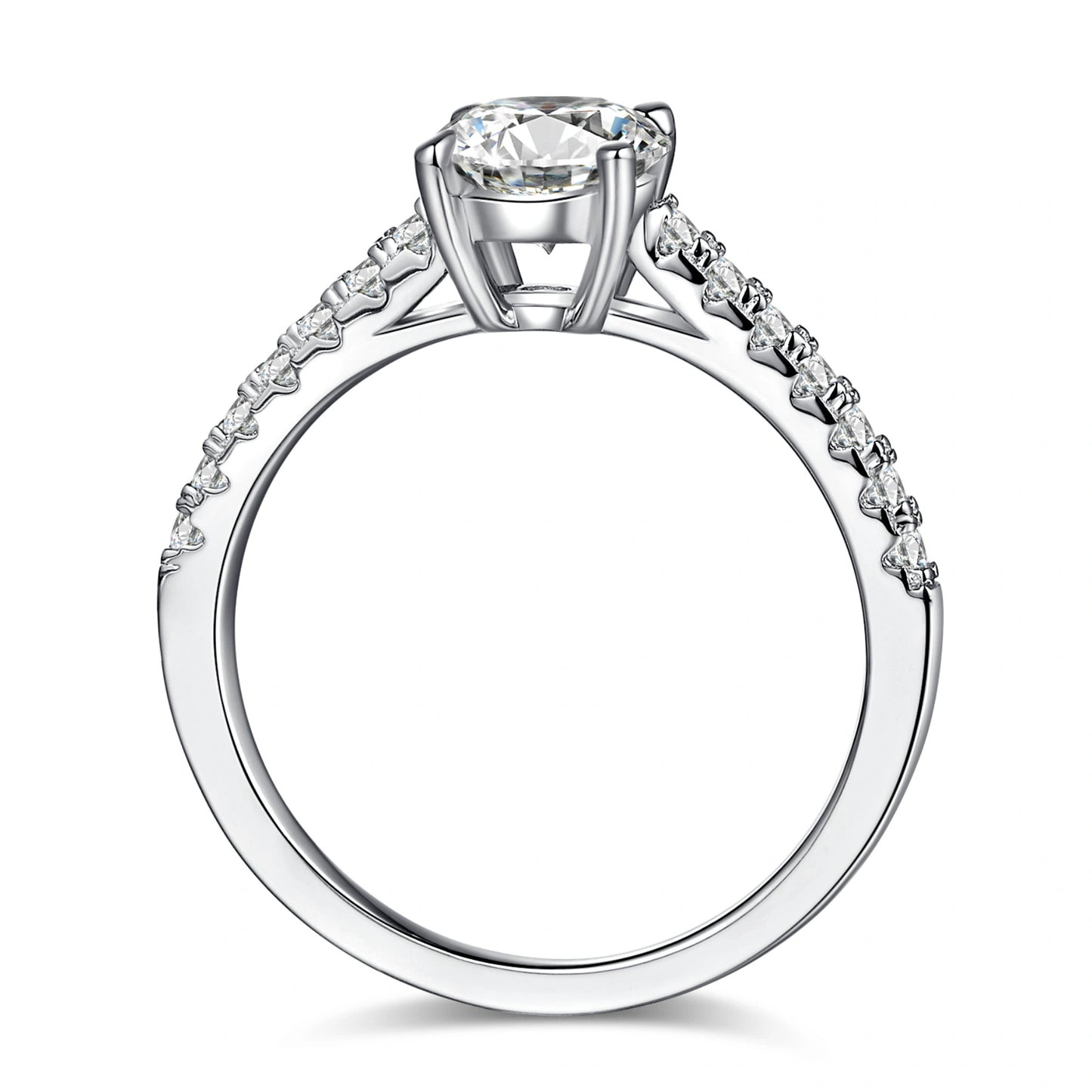 Endless Light – 1CT Round Moissanite Solitaire Ring
