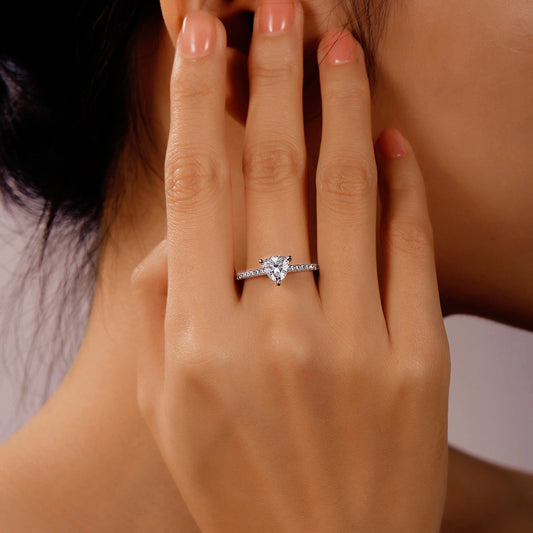 Strength in Light – 1CT Trillion Moissanite Solitaire Ring