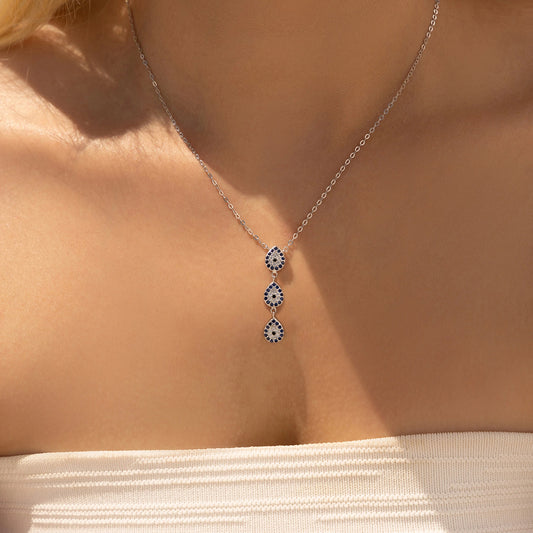 Triple Shield Evil Eye Necklace