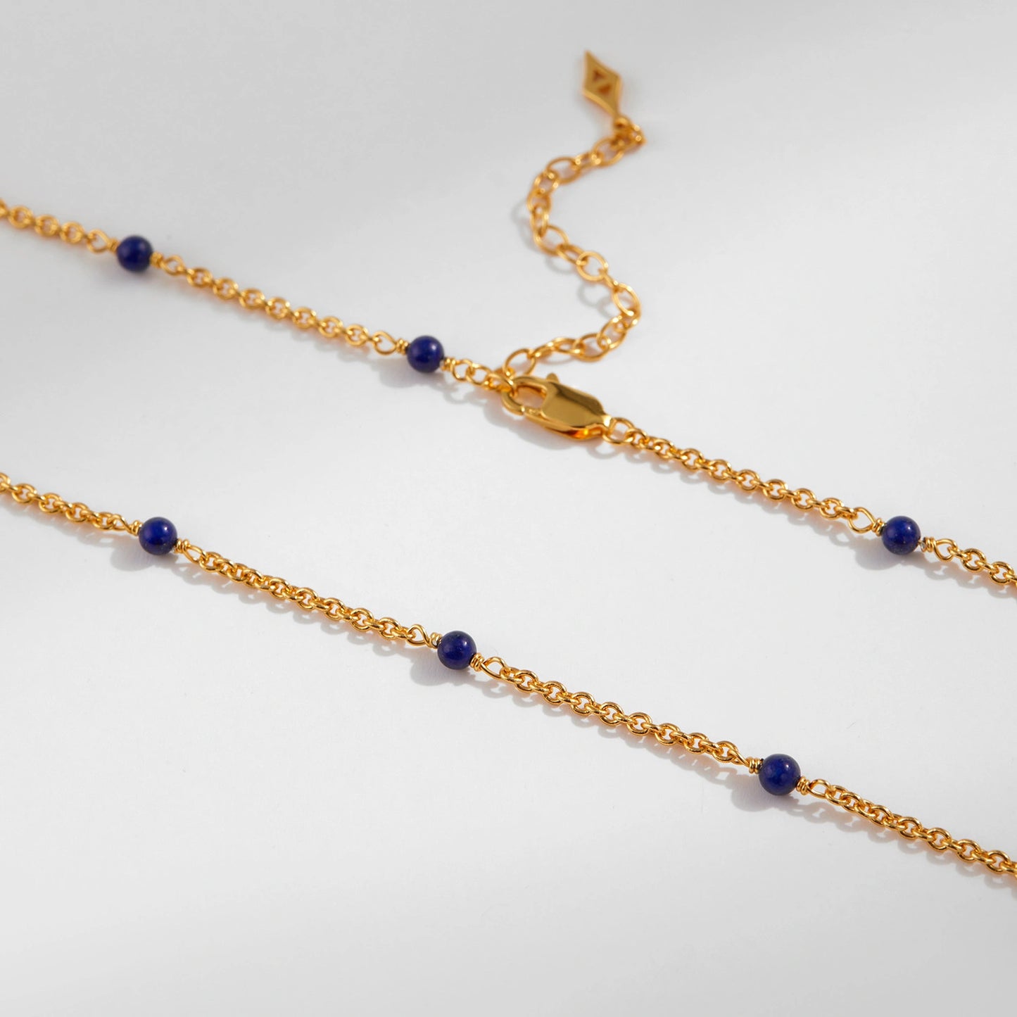 3mm Lapis Lazuli Station Necklace