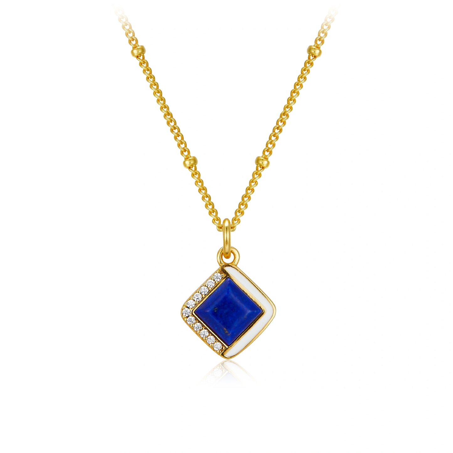 The Lapis Talisman Angular Pendant Necklace