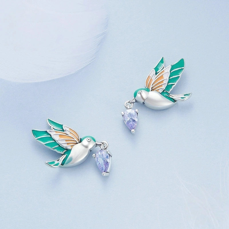 Hummingbird Messenger Stud Earrings