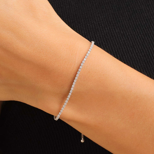 2MM Slider Tennis Bracelet– Adjustable 90–220mm