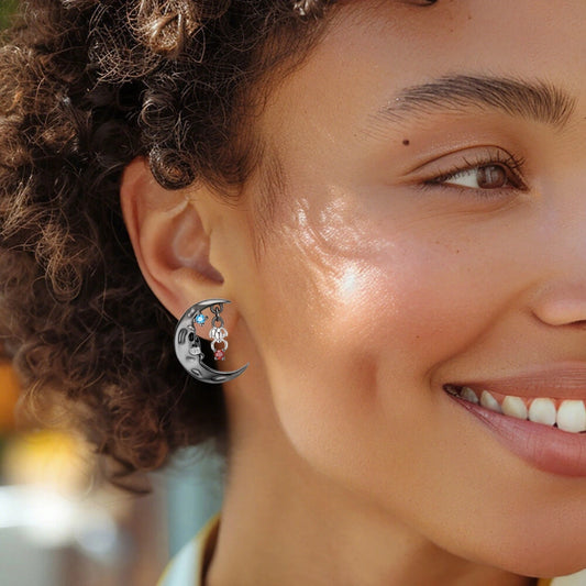 Lunar Guardian Moon Phase Earrings