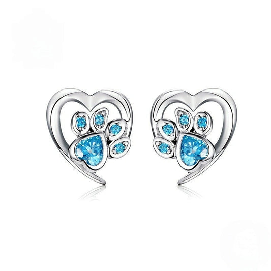 Paw Print of Love Earrings