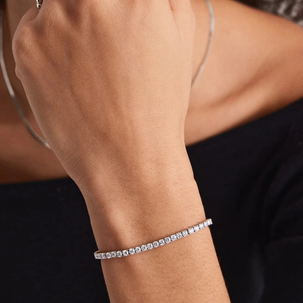 2.5MM 18K Gold Tennis Bracelet
