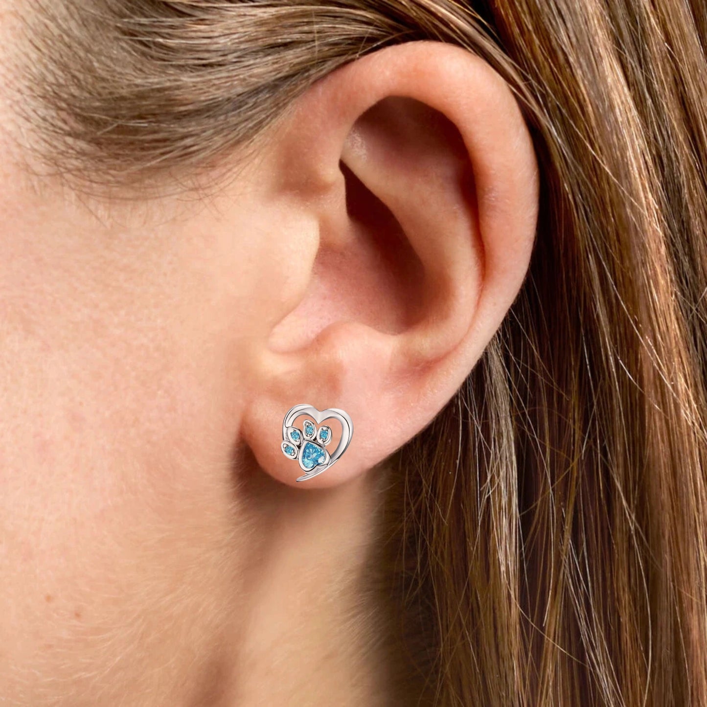Paw Print of Love Earrings