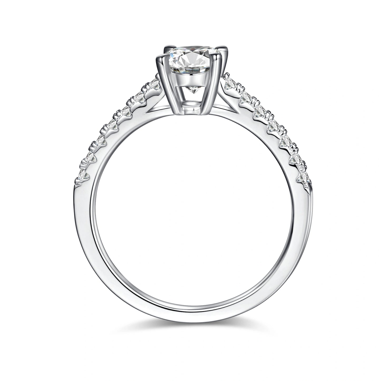 Eternal Grace – 1CT Oval Moissanite Solitaire Ring