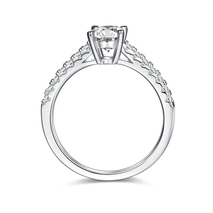 Eternal Grace – 1CT Oval Moissanite Solitaire Ring
