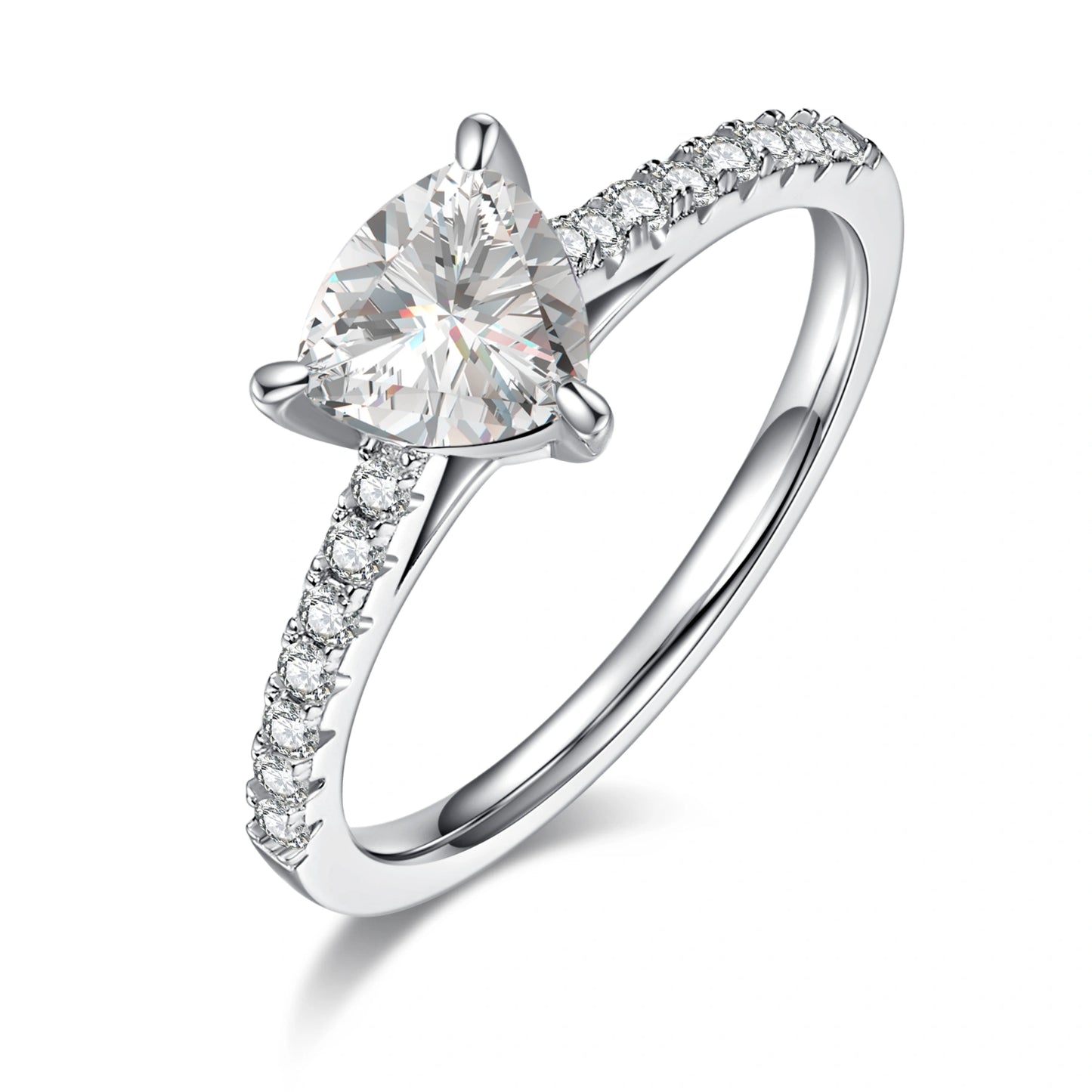 Strength in Light – 1CT Trillion Moissanite Solitaire Ring