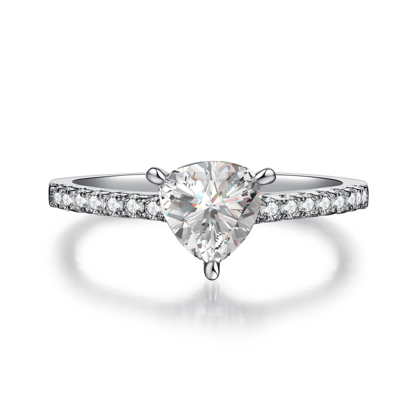 Strength in Light – 1CT Trillion Moissanite Solitaire Ring