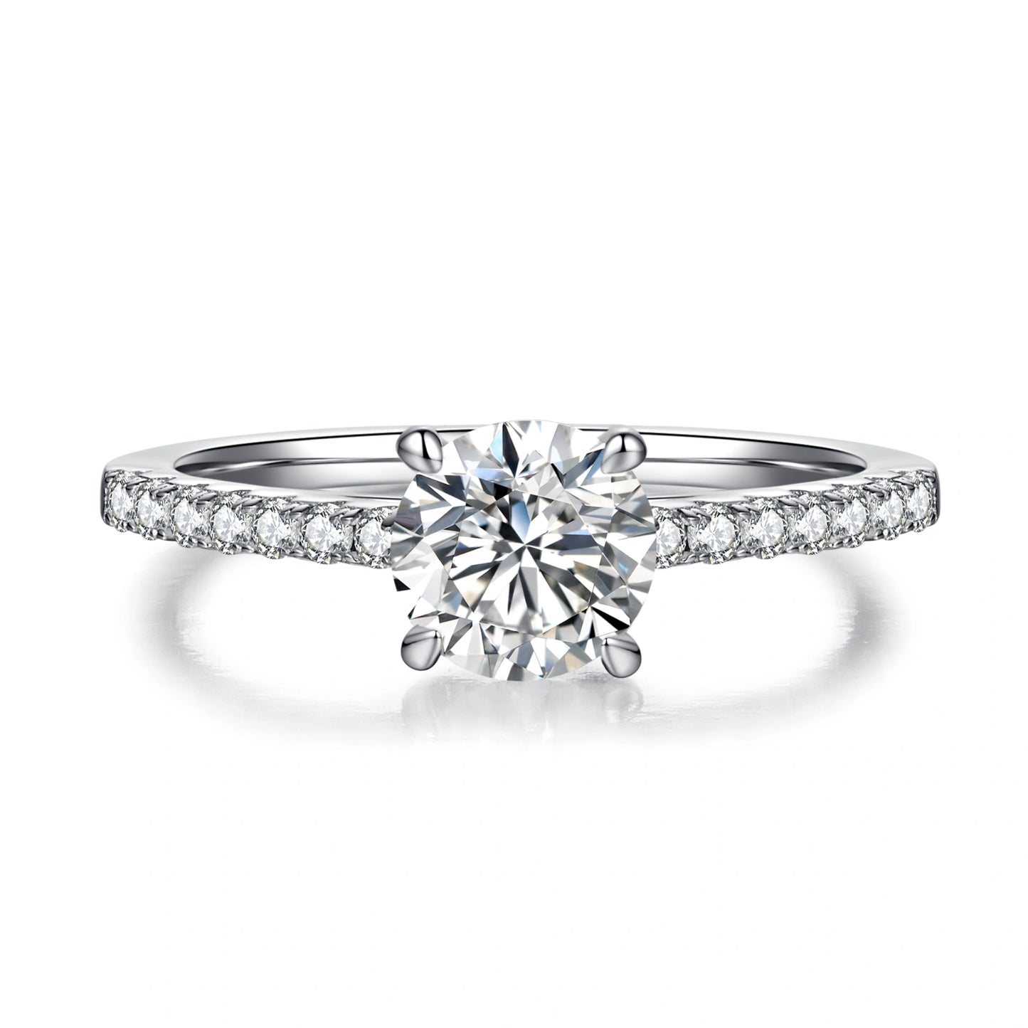 Endless Light – 1CT Round Moissanite Solitaire Ring