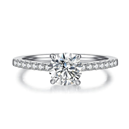 Endless Light – 1CT Round Moissanite Solitaire Ring