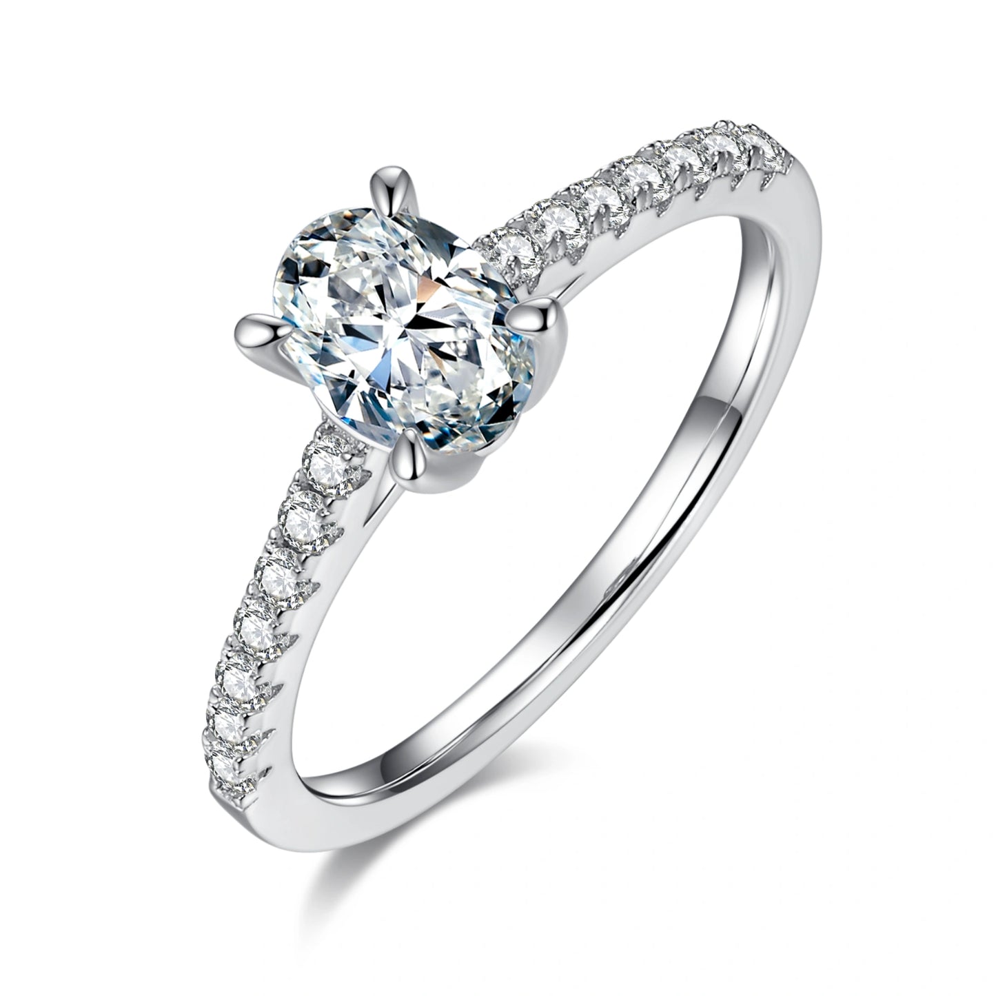 Eternal Grace – 1CT Oval Moissanite Solitaire Ring