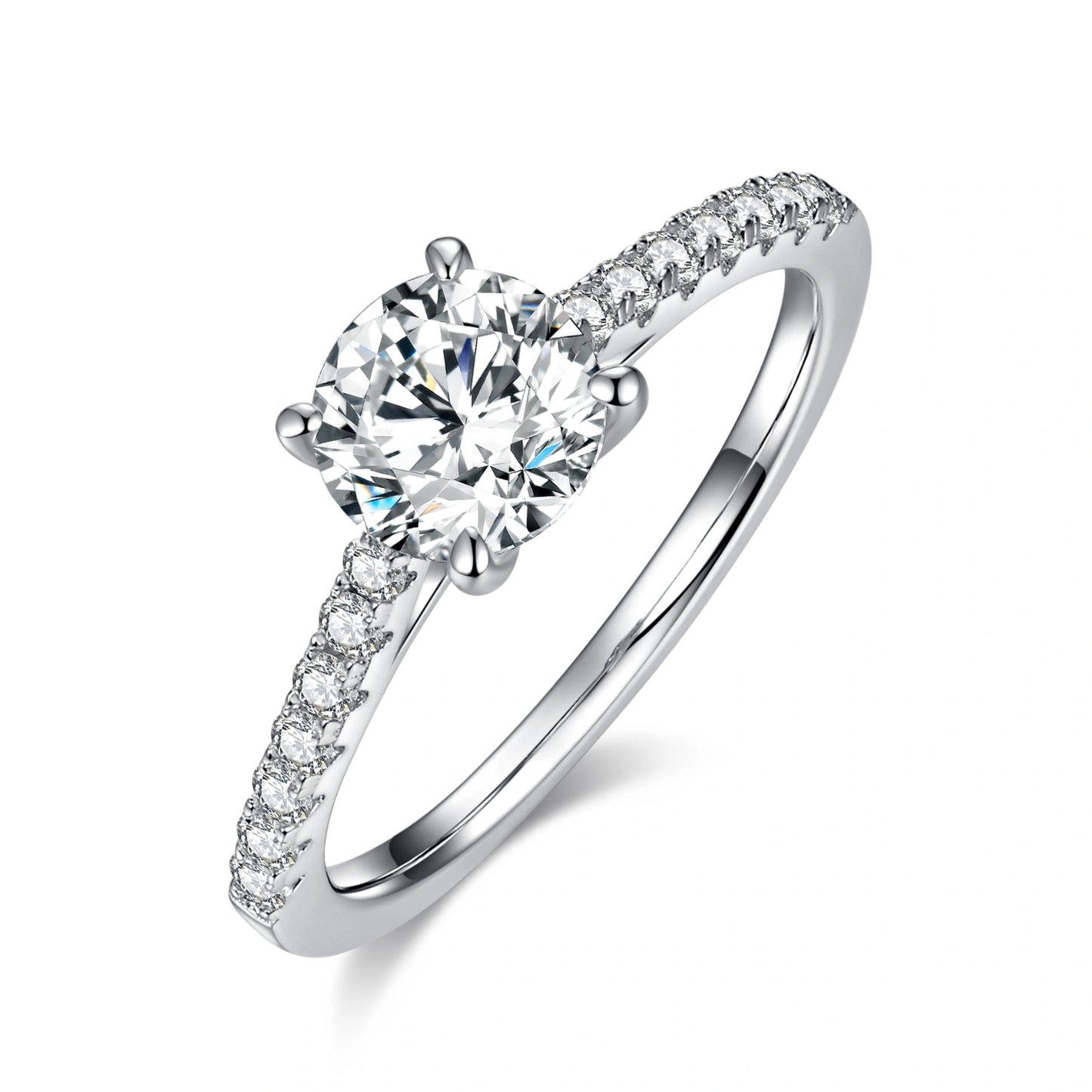 Endless Light – 1CT Round Moissanite Solitaire Ring