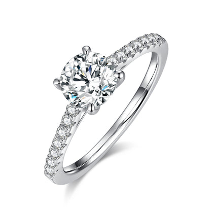 Endless Light – 1CT Round Moissanite Solitaire Ring