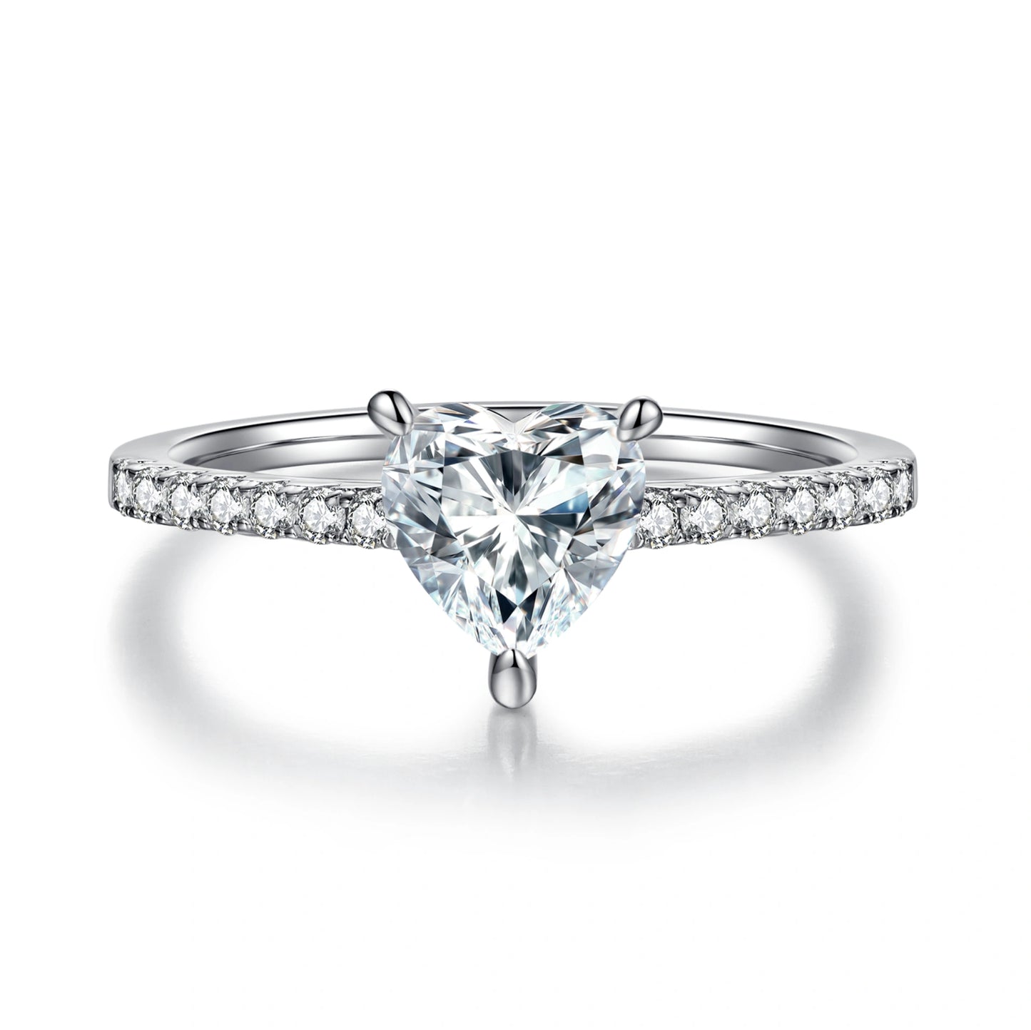 Bound by Love – 1CT Heart Moissanite Solitaire Ring