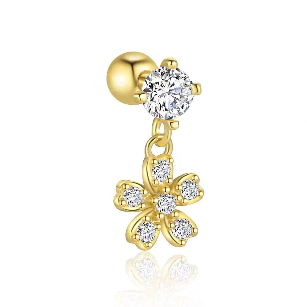 Eternal Blossom Ear Stack Set 18K Gold Earrings