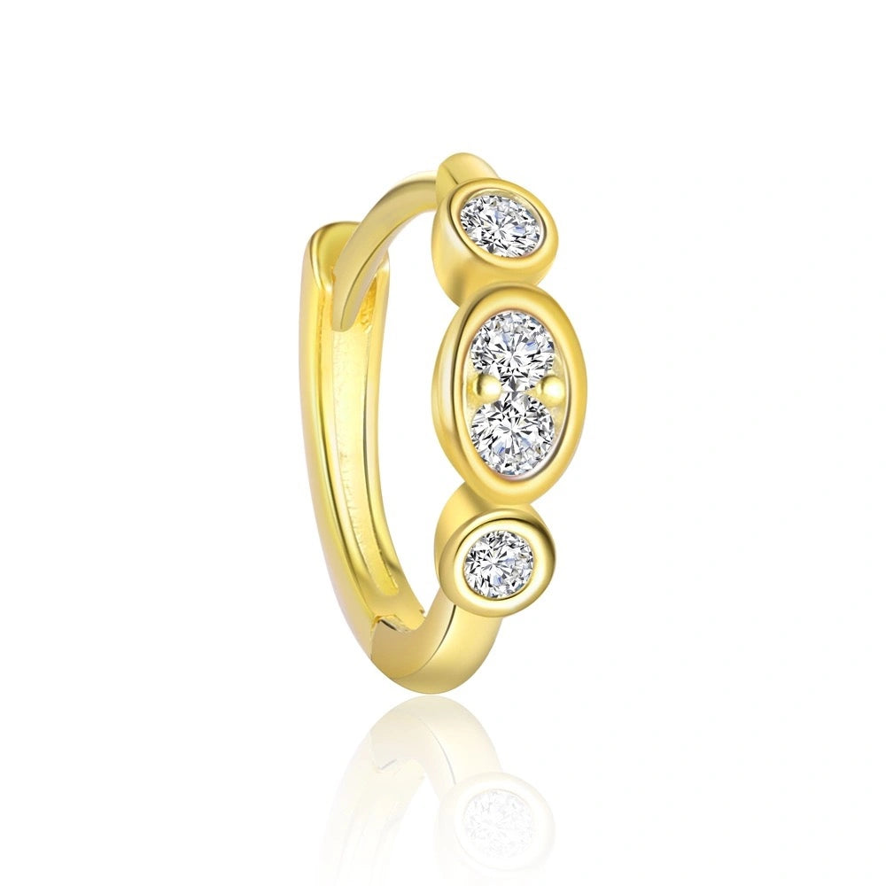 Everyday Hourglass Ear Stack 18K Gold Hoop Earrings