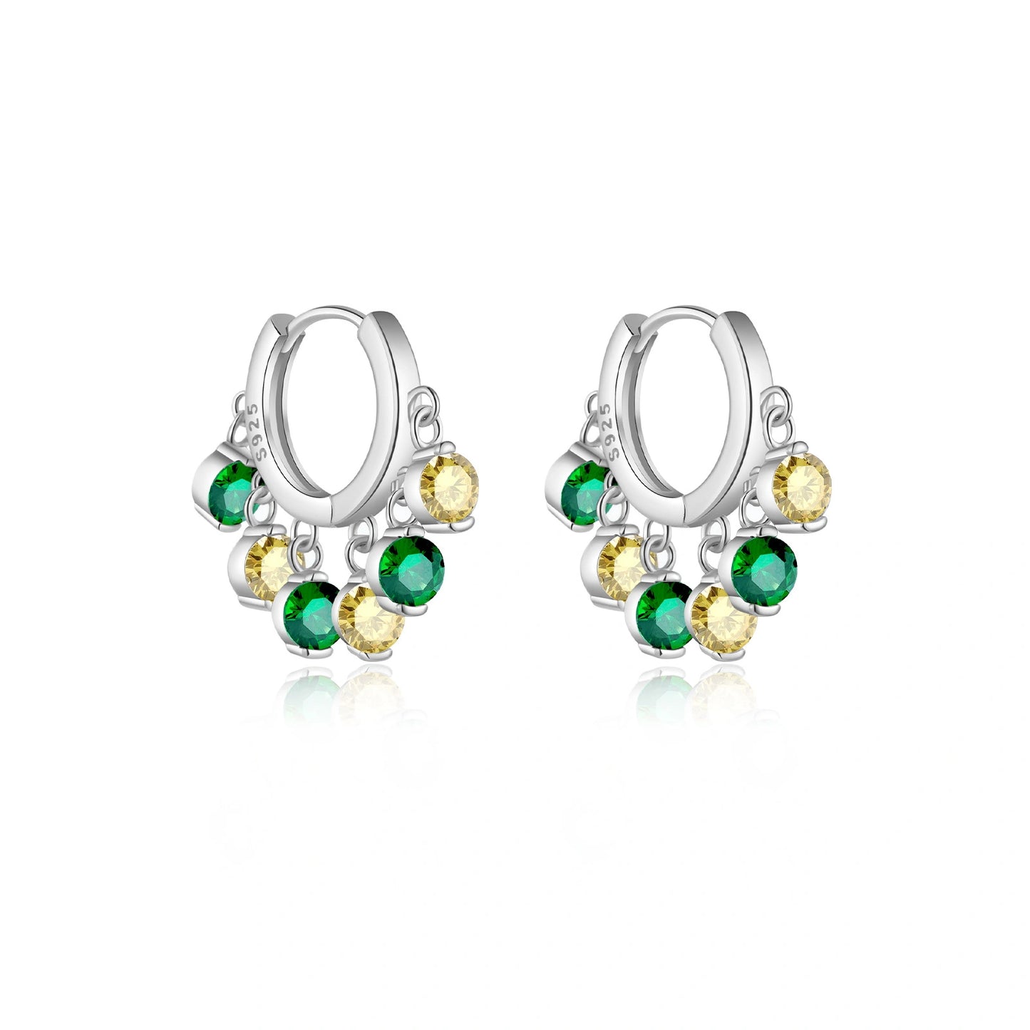 Starlight Grove 18K Gold Hoop Dangle Earrings