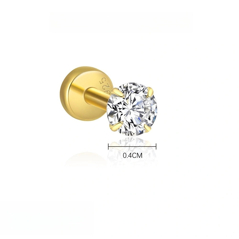 Golden Serenade Ear Stack 18K Gold Stud Earrings