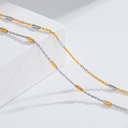 Two-Tone Twist Chain Necklace
