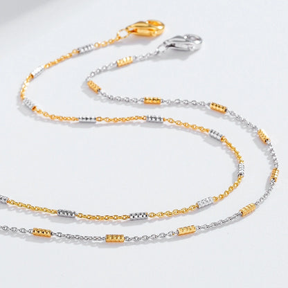 Two-Tone Twist Chain Necklace