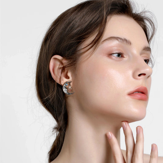 Lunar Guardian Moon Phase Earrings