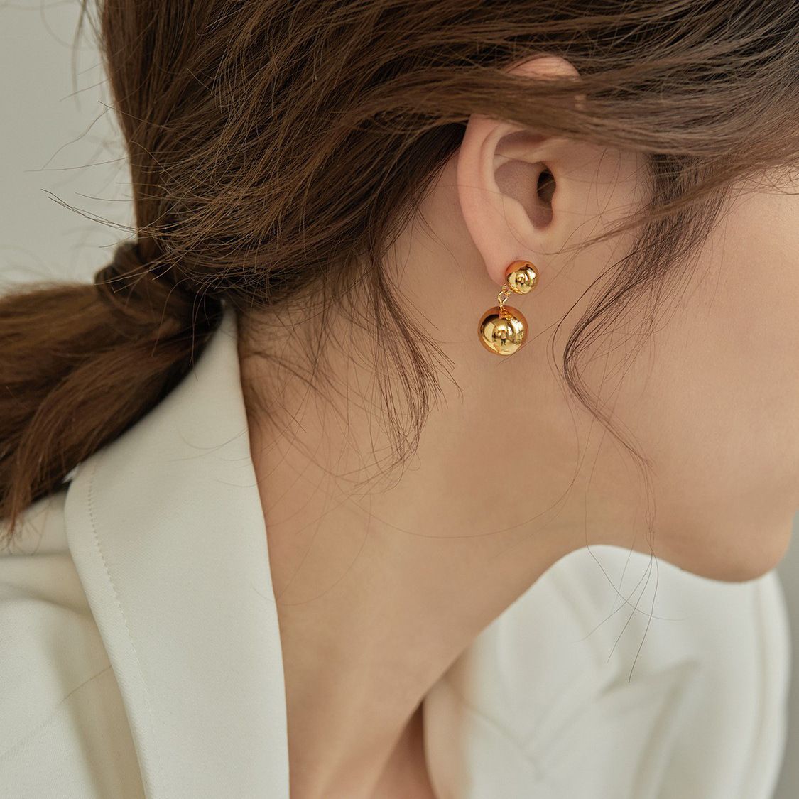 Golden Echo 18K Gold Drop Earrings