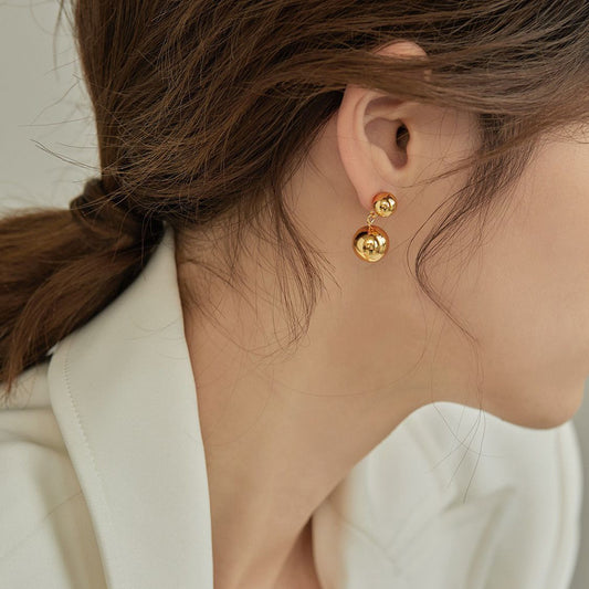 Golden Echo 18K Gold Drop Earrings