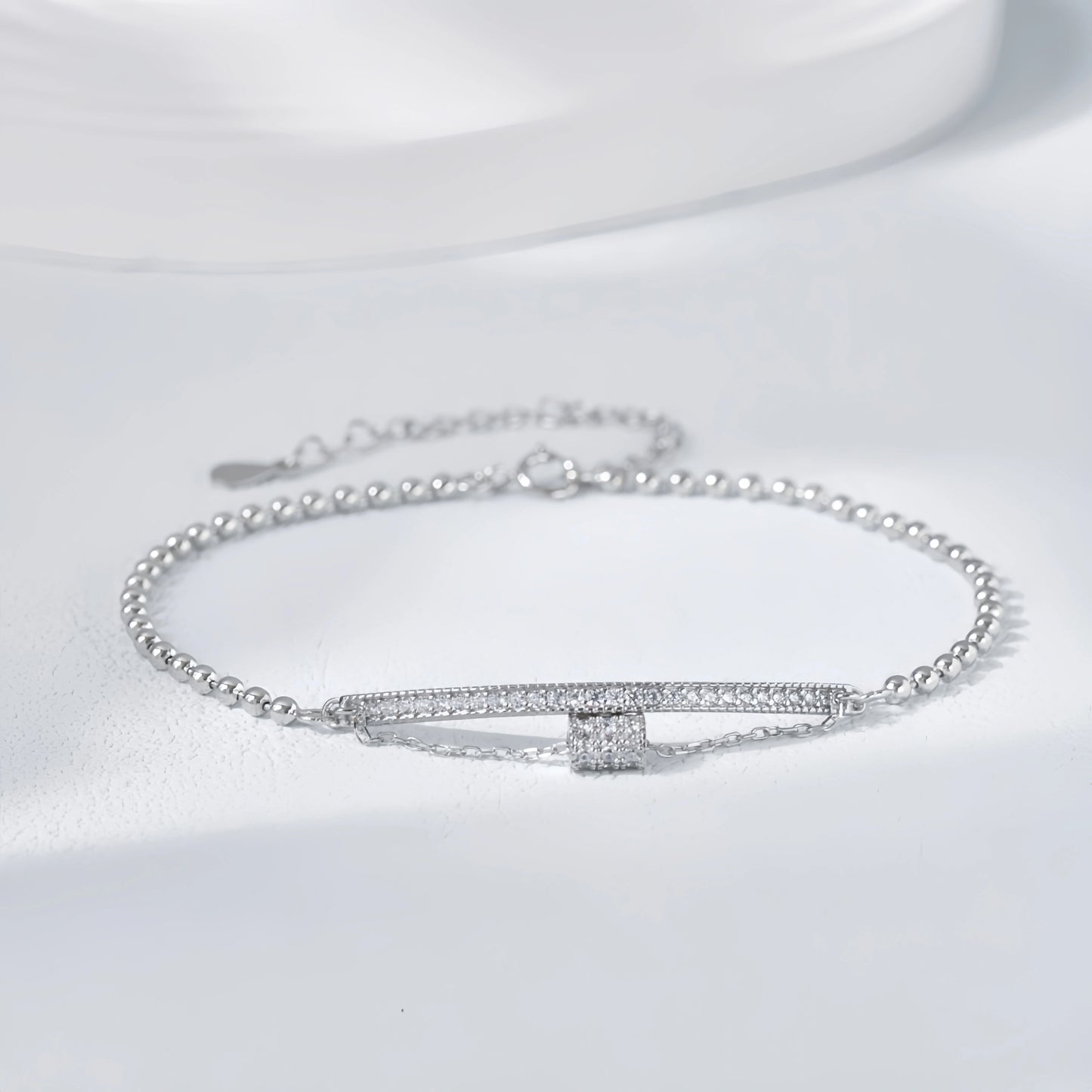 Geometric Bar Beaded Bracelet