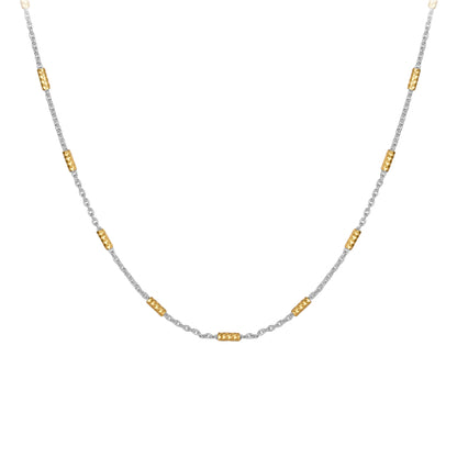 Two-Tone Twist Chain Necklace