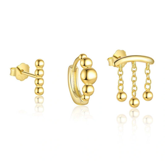 Ear Stack Set 18K Gold Earrings