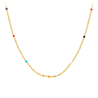 Rainbow Beads Delight Chain Necklace