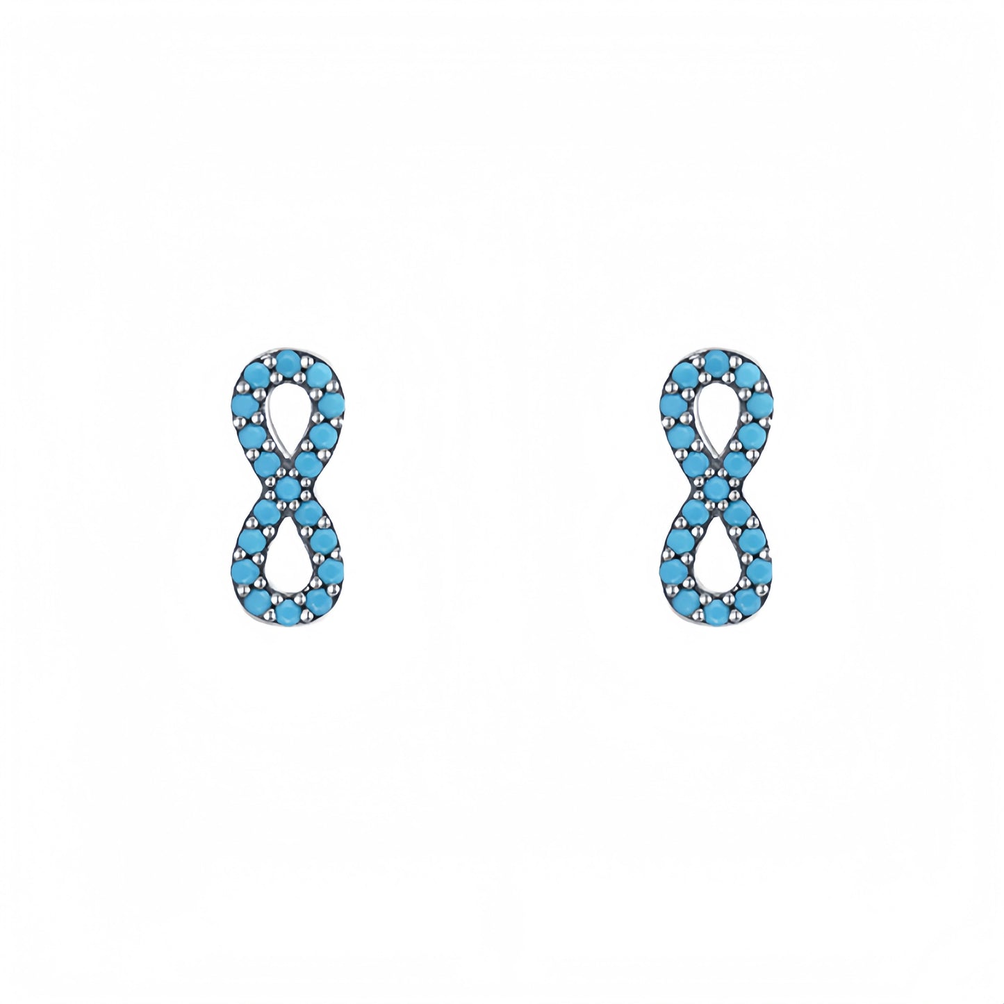 Turquoise Infinite Love Stud Earrings