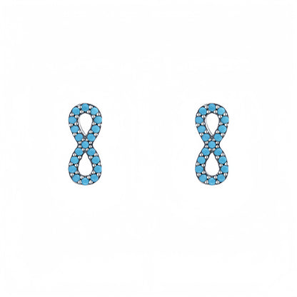 Turquoise "Infinity" Stud Earrings
