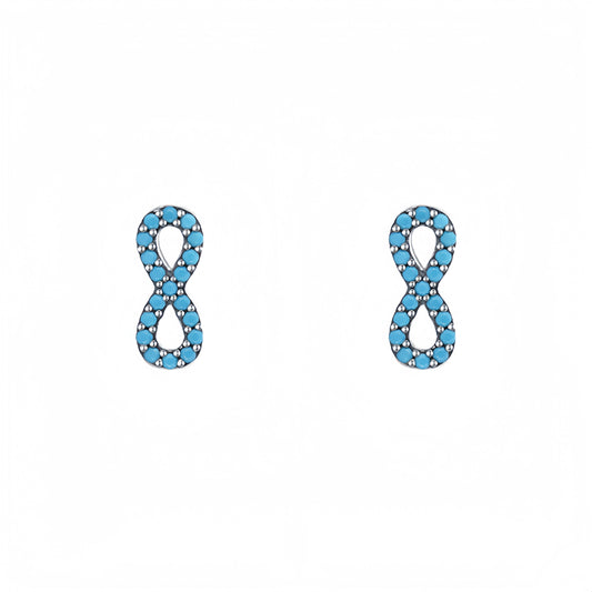 Turquoise Infinite Love Stud Earrings