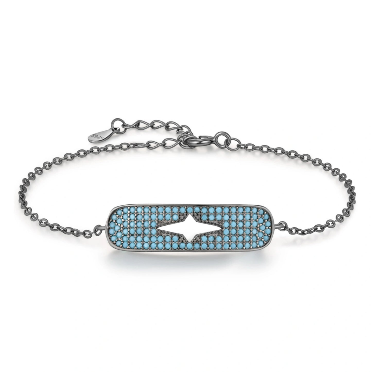 Turquoise Bar Bracelet with Cut-Out Star