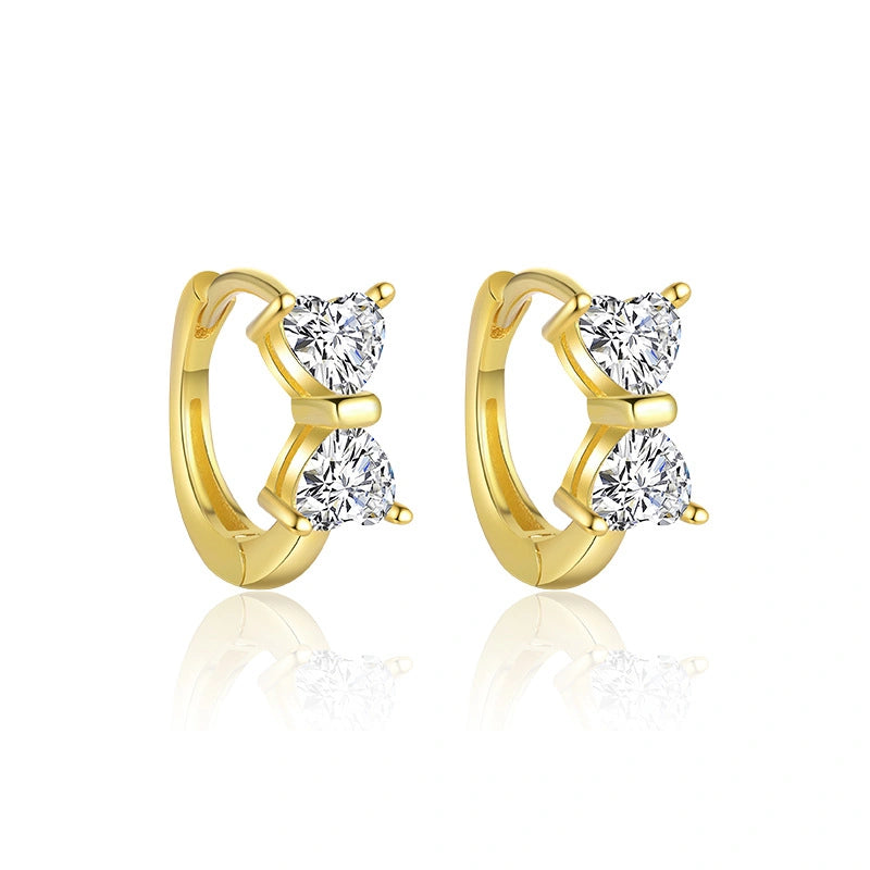 Everyday Hourglass Ear Stack 18K Gold Hoop Earrings