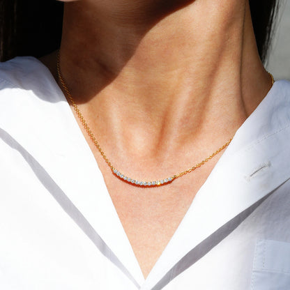 The Uplift Moissanite Necklace - 14K Gold Plated