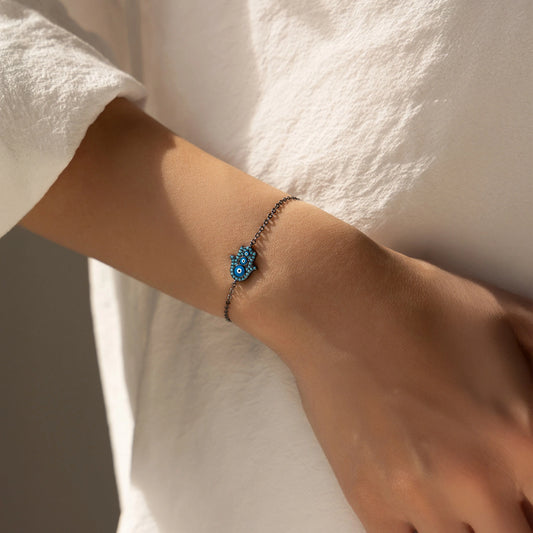 Hamsa Hand Turquoise Bracelet