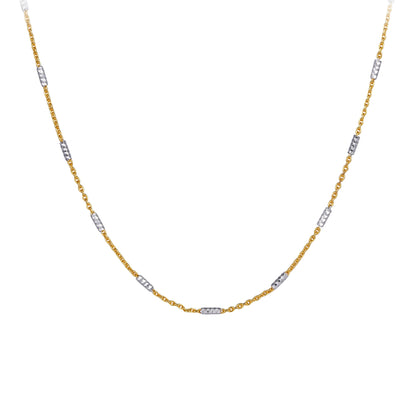 Two-Tone Twist Chain Necklace