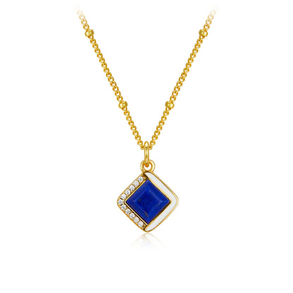 The Lapis Talisman Angular Pendant Necklace