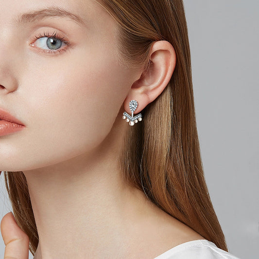 The Pearl Arrow Drop Earrings