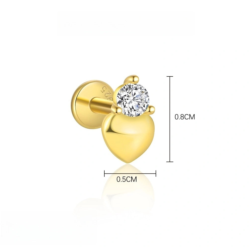 Golden Serenade Ear Stack 18K Gold Stud Earrings