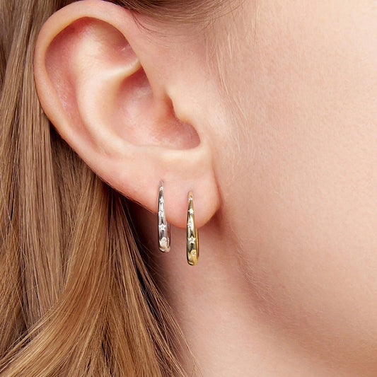Eternal Sky Sterling Silver Hoop Earrings