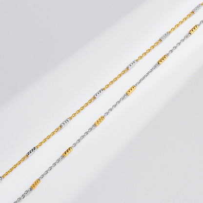 Two-Tone Twist Chain Necklace