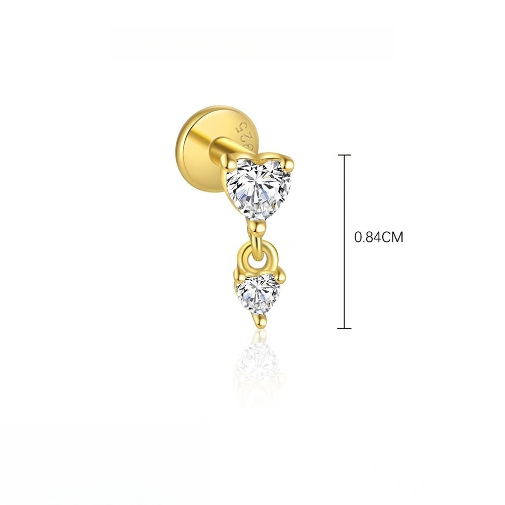 Golden Serenade Ear Stack 18K Gold Stud Earrings