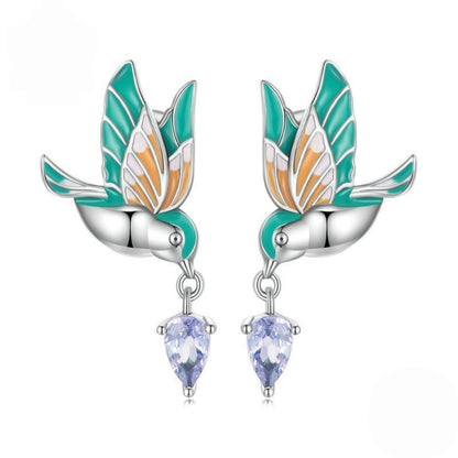 Hummingbird Messenger Stud Earrings